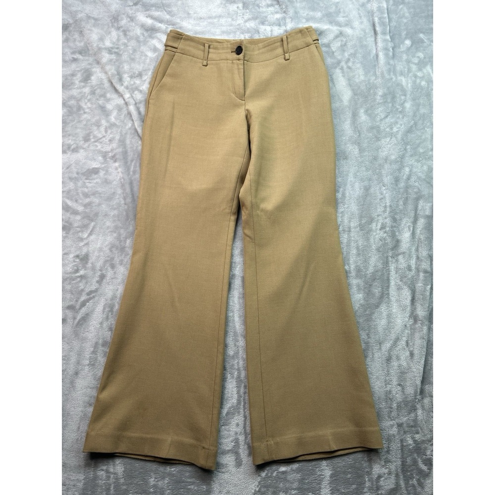 Loft Womens Sz 6 Dress Pants Slacks Brown Julie Flare Mid Rise Office Siren Boho